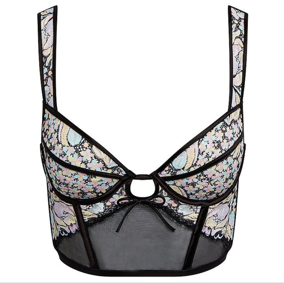 BNWT For Love & Lemons for Victoria's Secret 60s Floral Bustier Bra Top - Picture 3 of 5